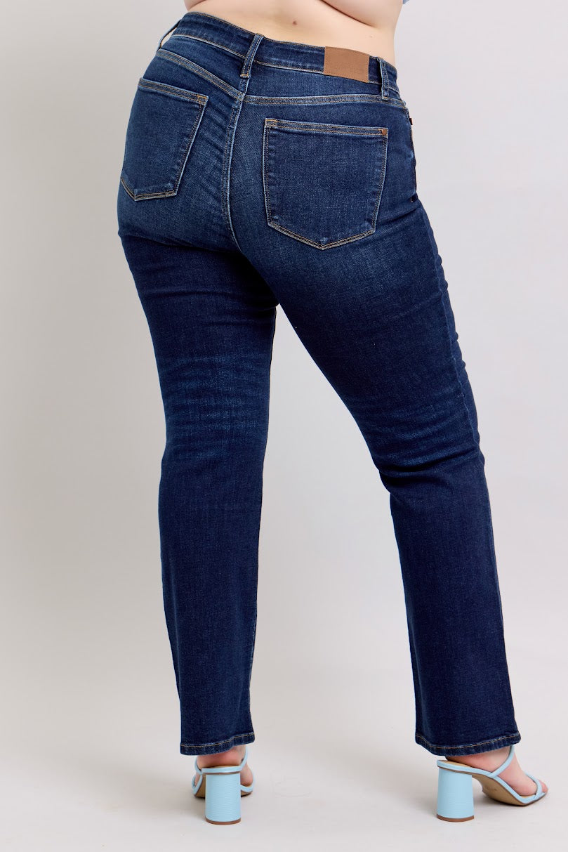 Judy Blue Mid Rise Women's Bootcut Jean - Dark Wash