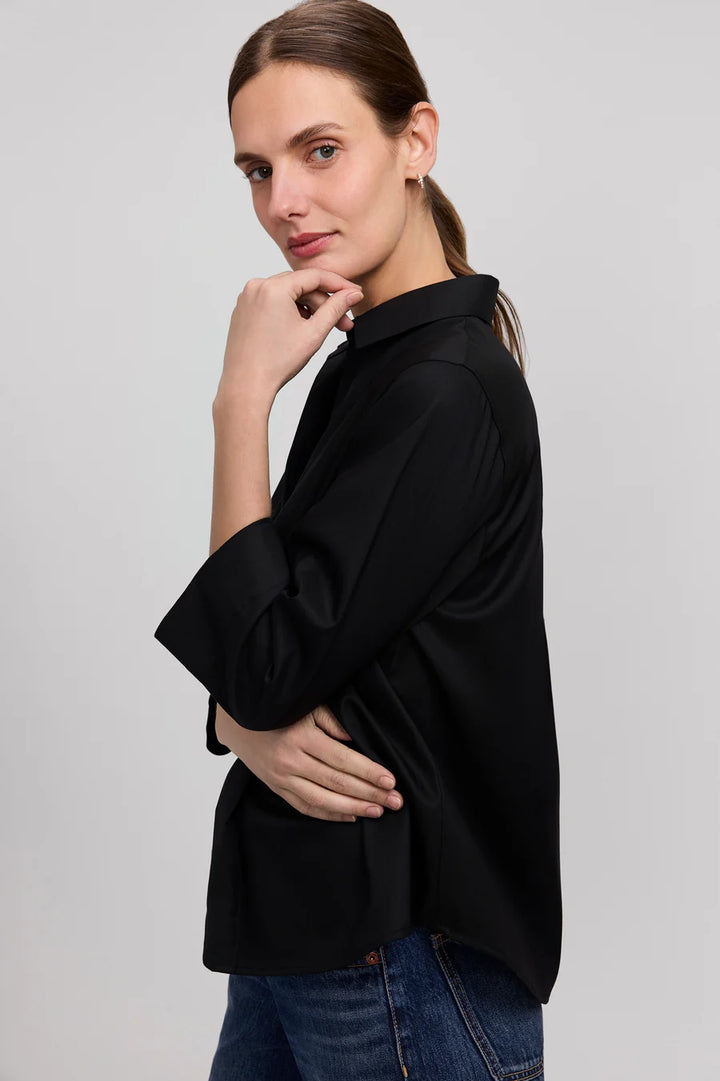 Cleo Popover Shirt - Black