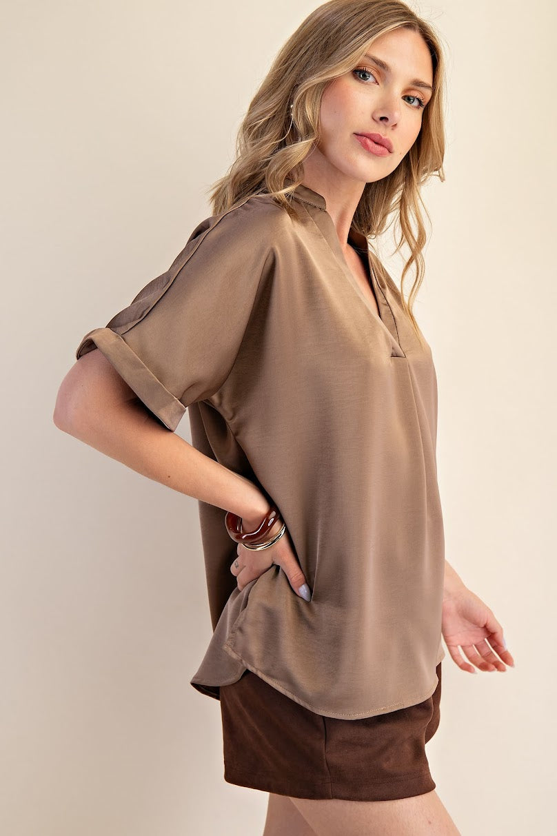 Any Day Wear Top - Mocha