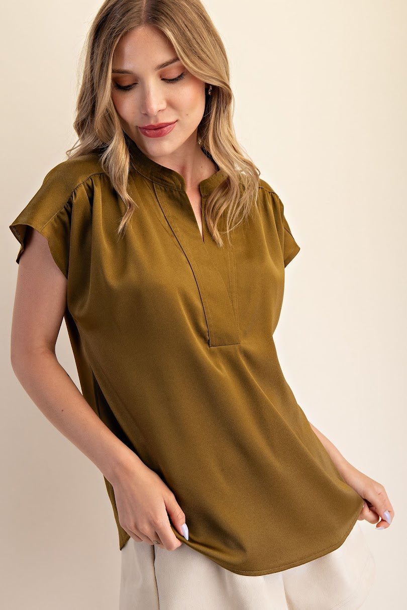 Simple Blouse - Olive