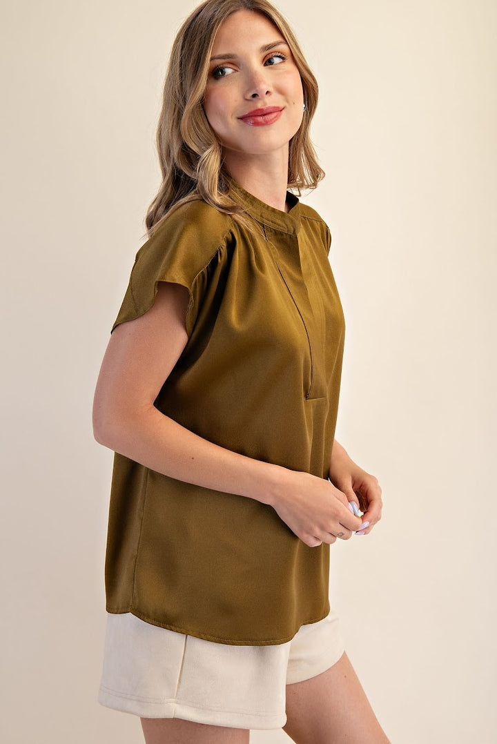 Simple Blouse - Olive