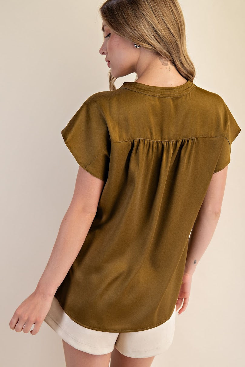 Simple Blouse - Olive