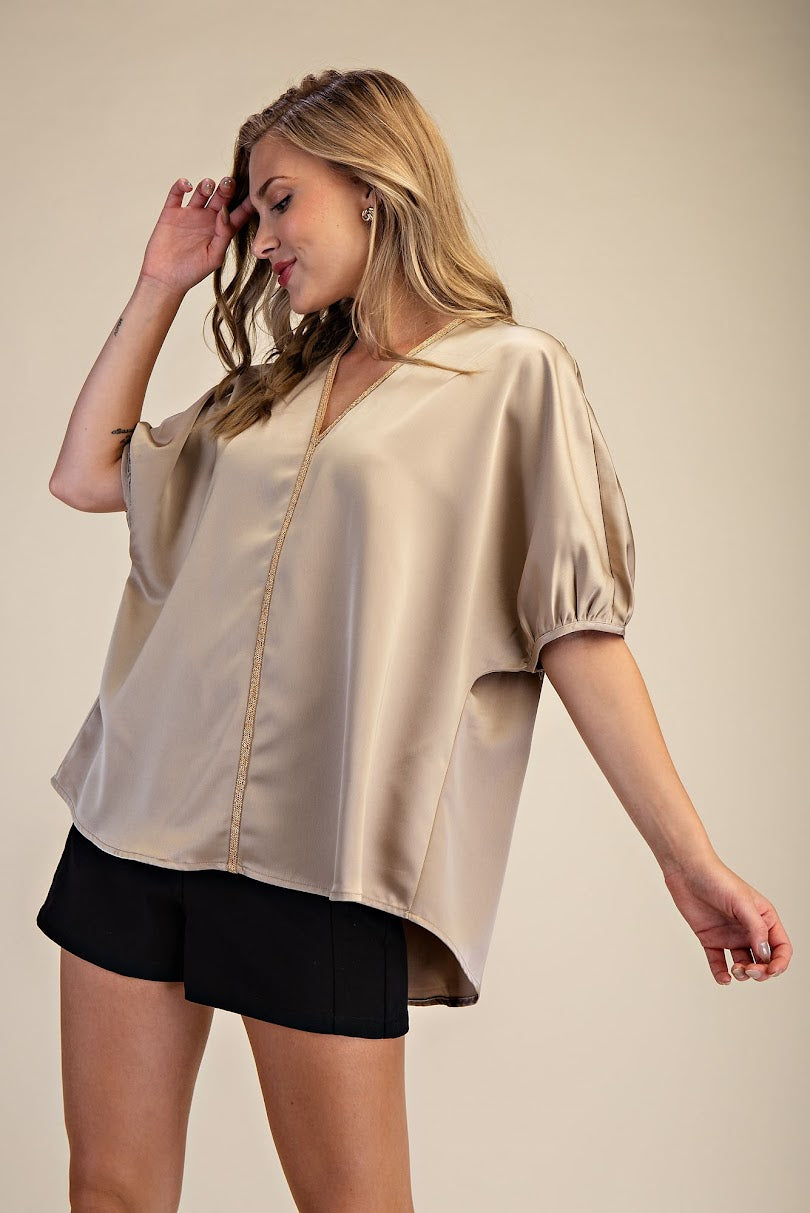 Sweet & Simple Top - Taupe
