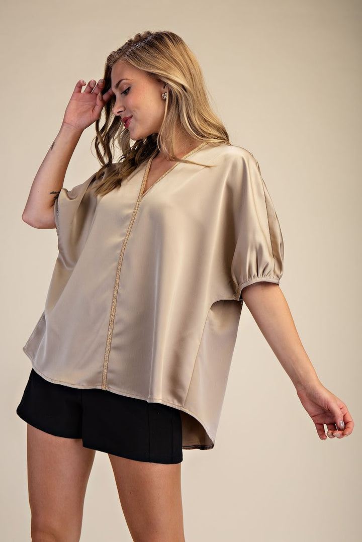 Sweet & Simple Top - Taupe