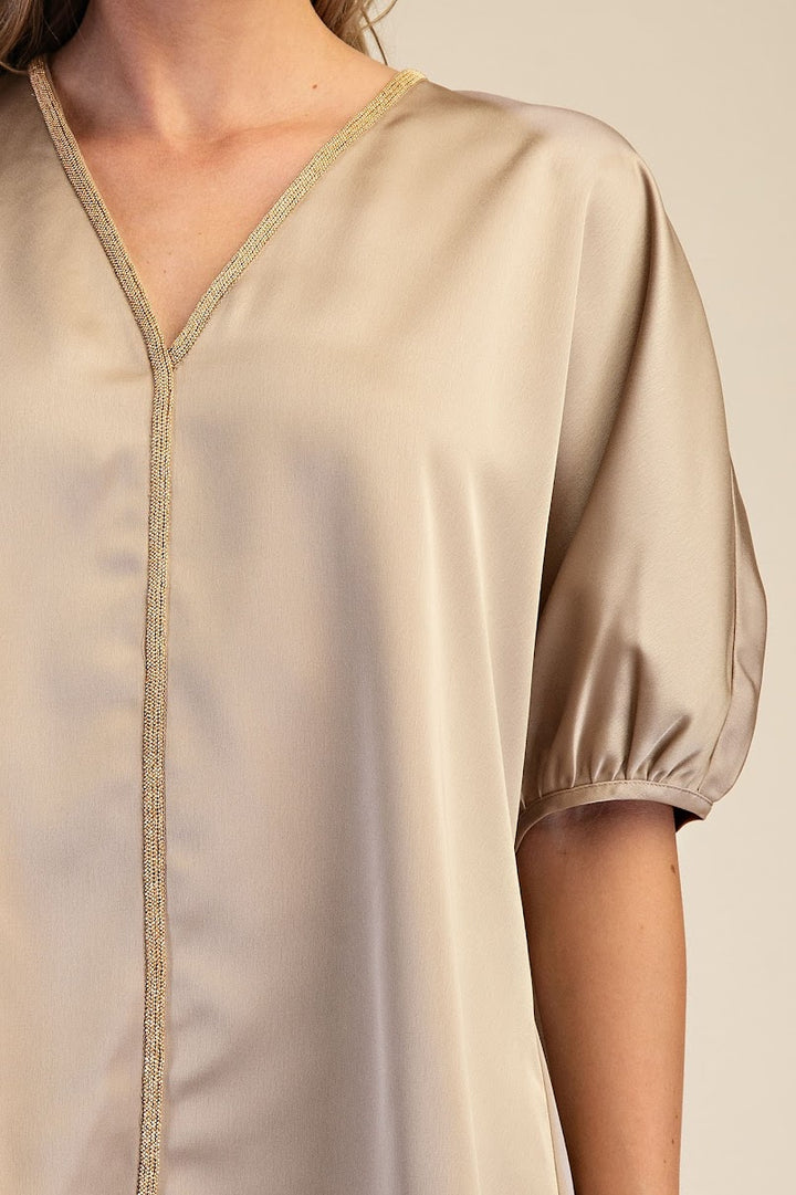 Sweet & Simple Top - Taupe
