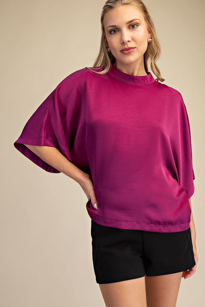 Carla Dolman Blouse - Plum