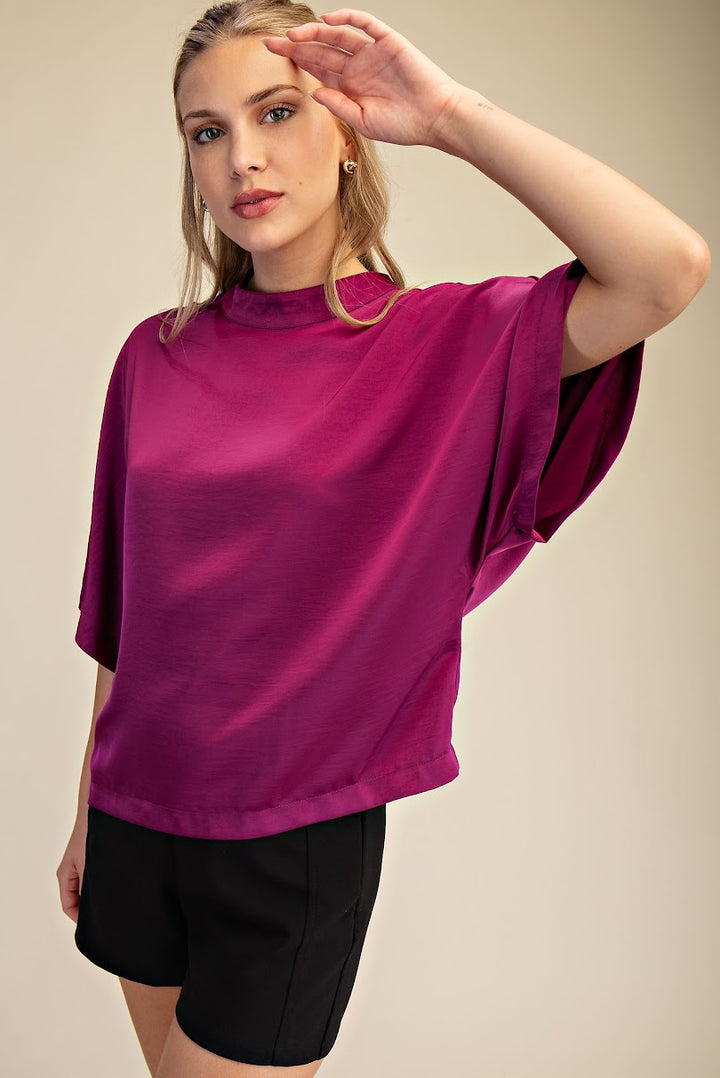 Carla Dolman Blouse - Plum
