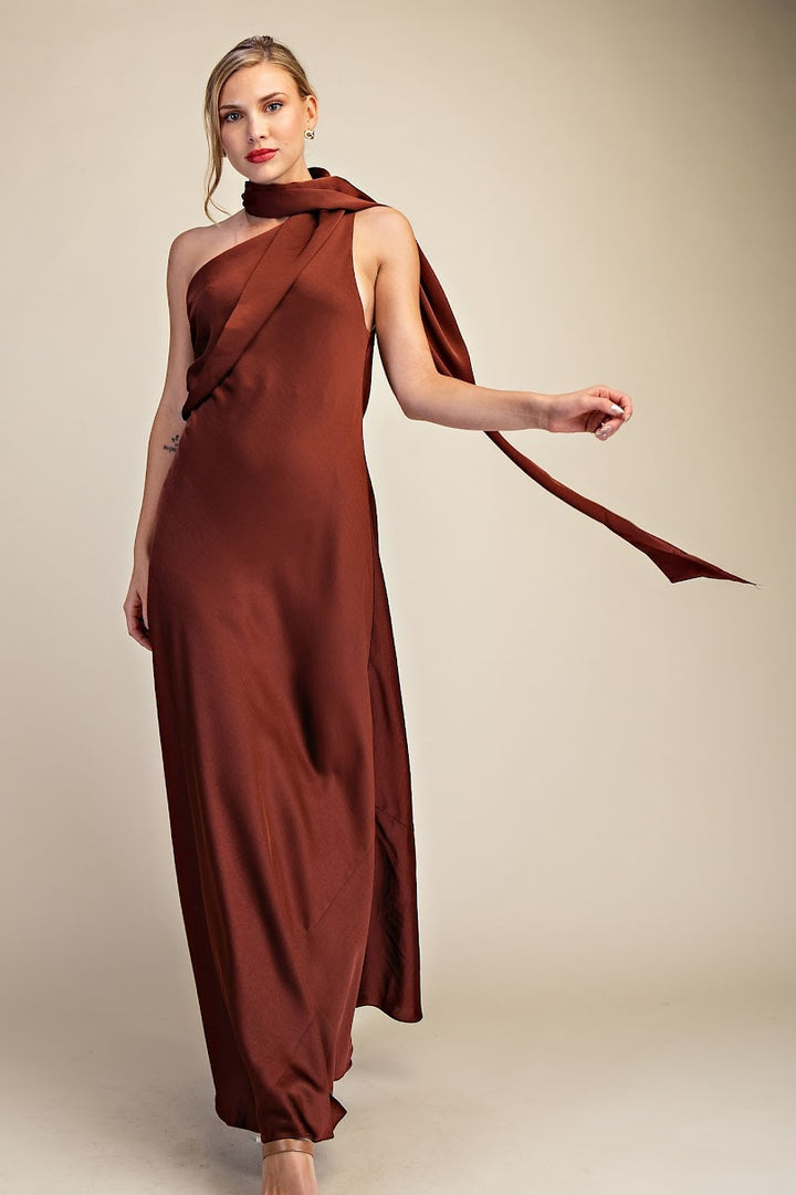 Oh SO Sassy Sleeveless Maxi Dress - Brown