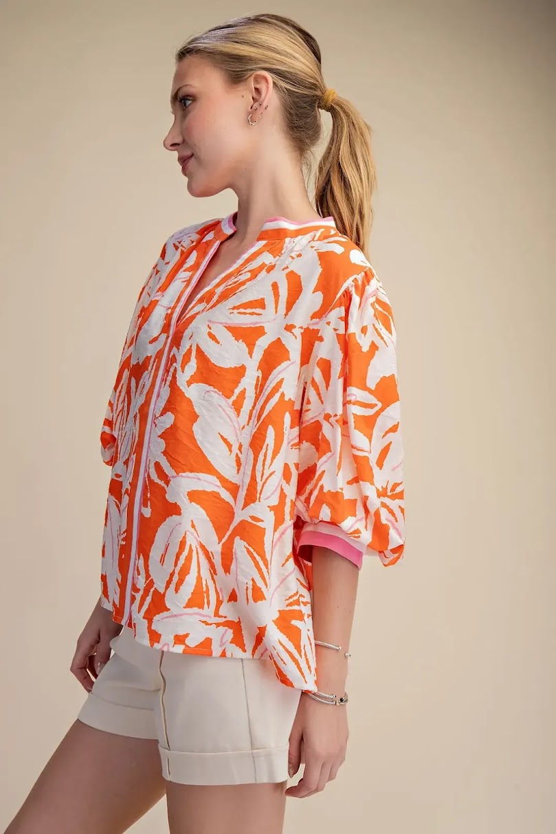 Vacation Ready Top - Tangerine