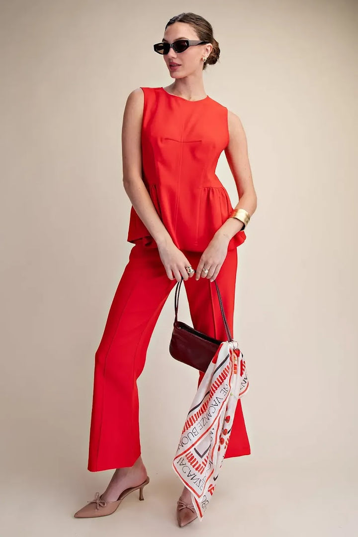 Ashley Pant Set - Red