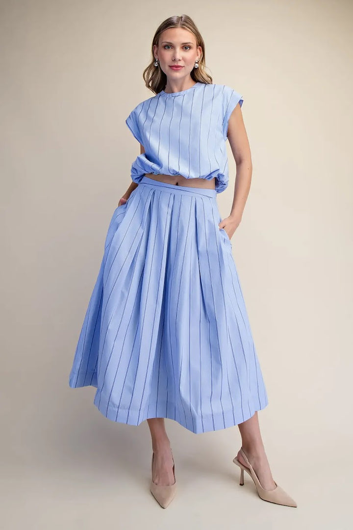 Maranda Skirt Set - Blue