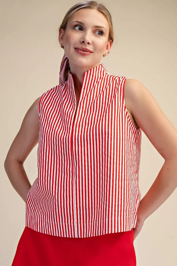 Take A Stand Top - Red/White