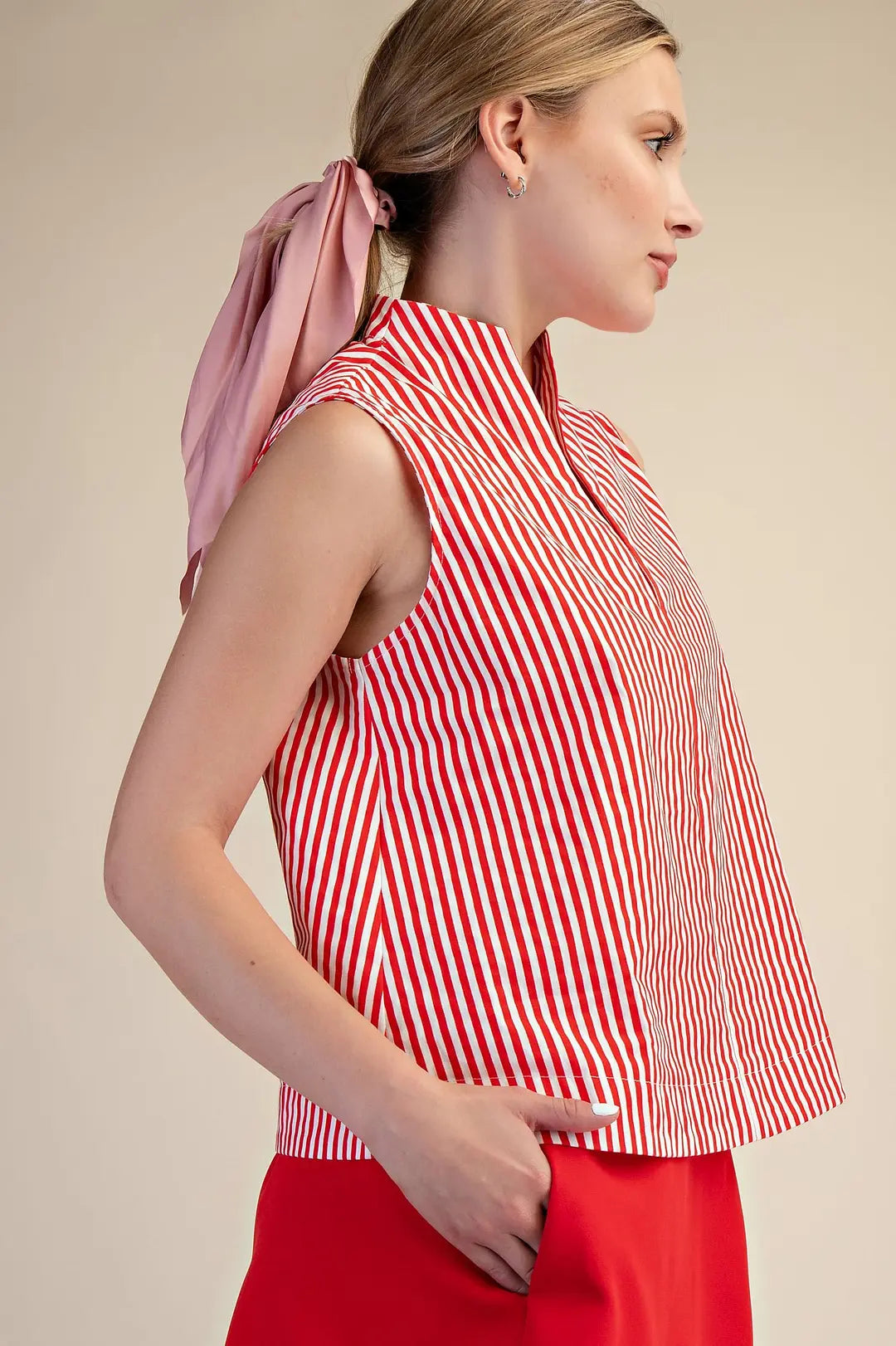 Take A Stand Top - Red/White