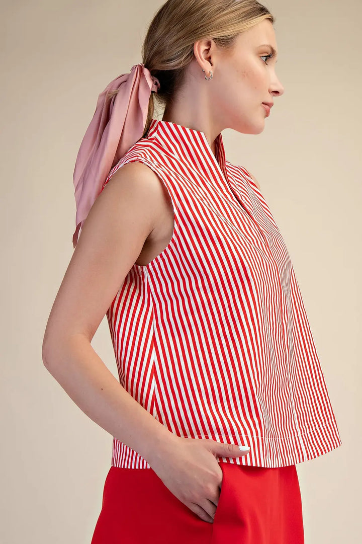 Take A Stand Top - Red/White