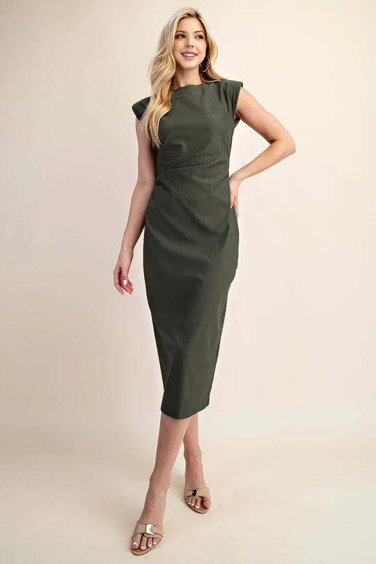 Classic Midi Dress - Green