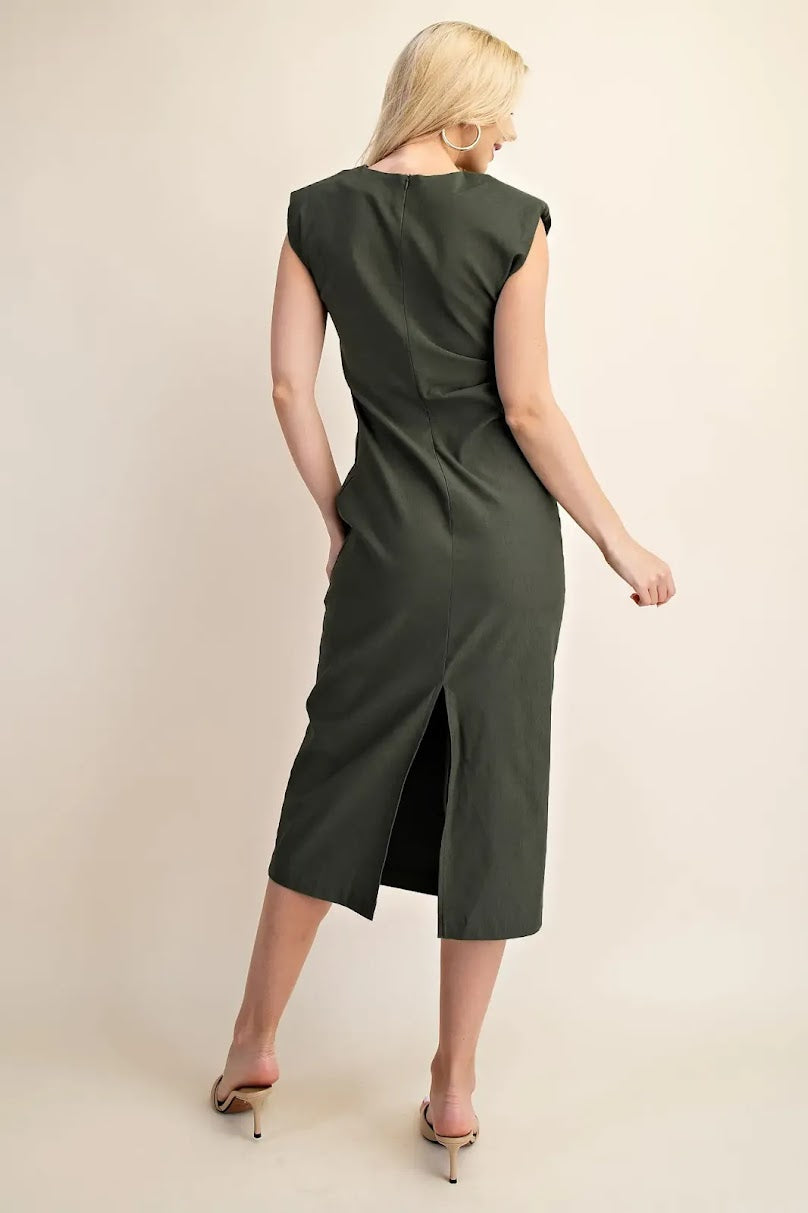 Classic Midi Dress - Green