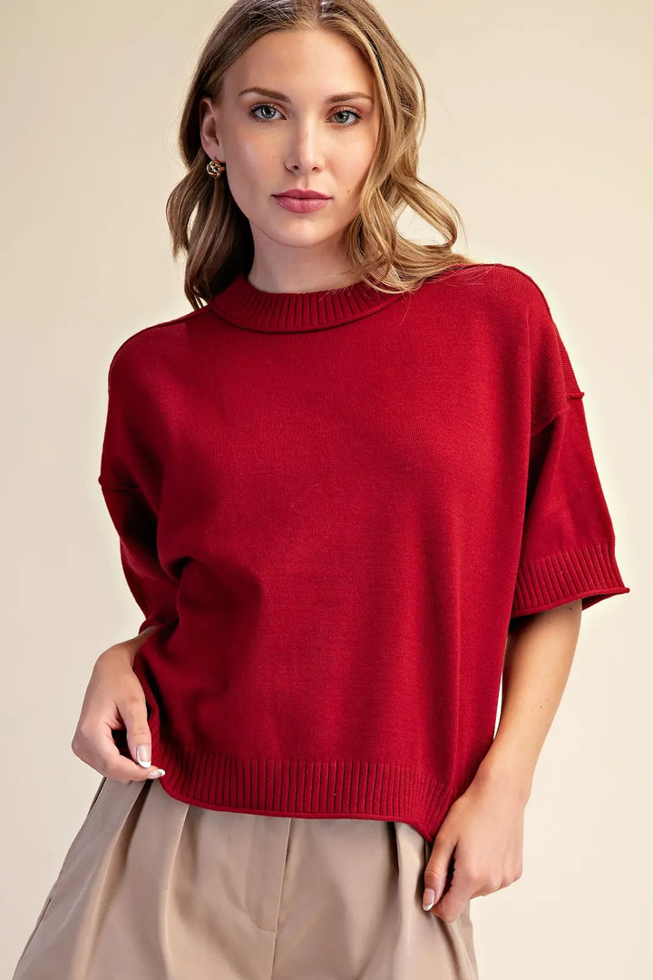 My Relaxed Sweater - Burgundy