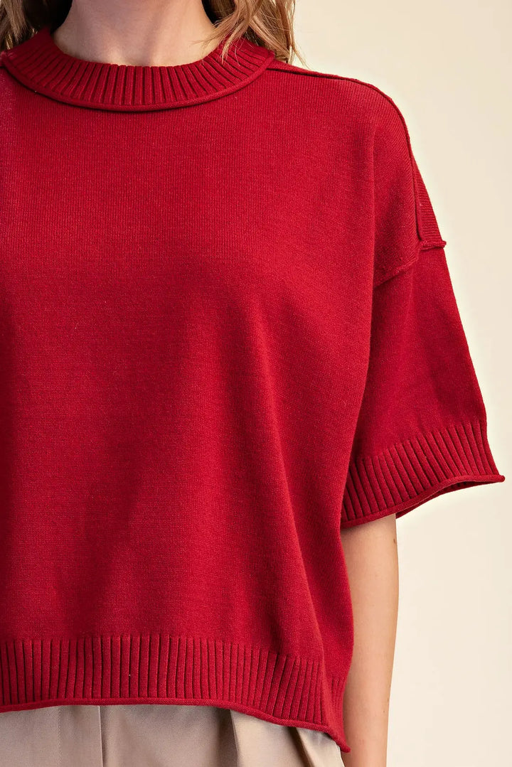 My Relaxed Sweater - Burgundy