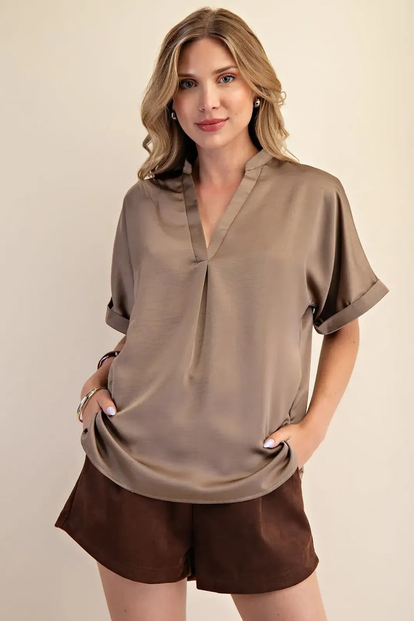 Easy Does It Top - Mocha