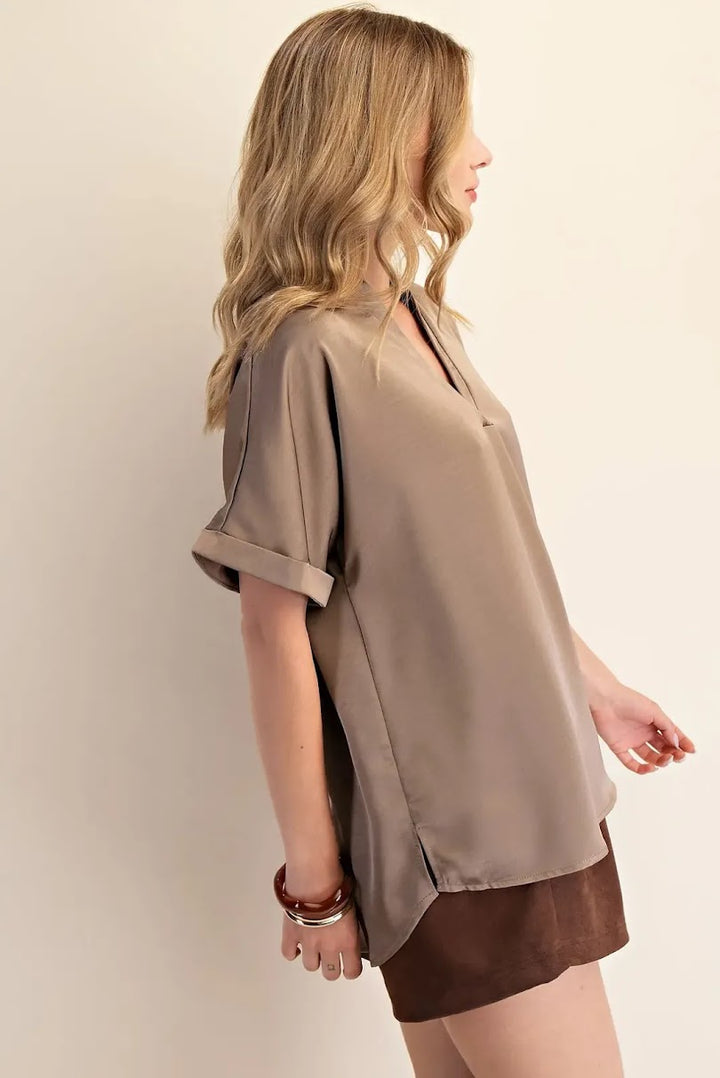Easy Does It Top - Mocha