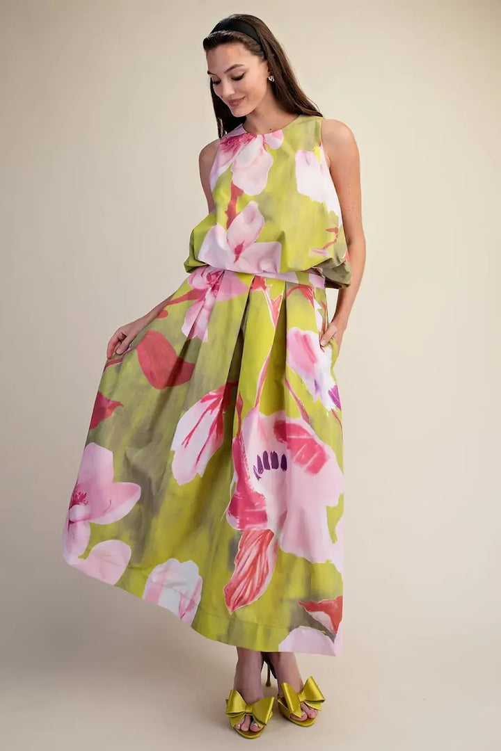 Margo Dress Set - Lime
