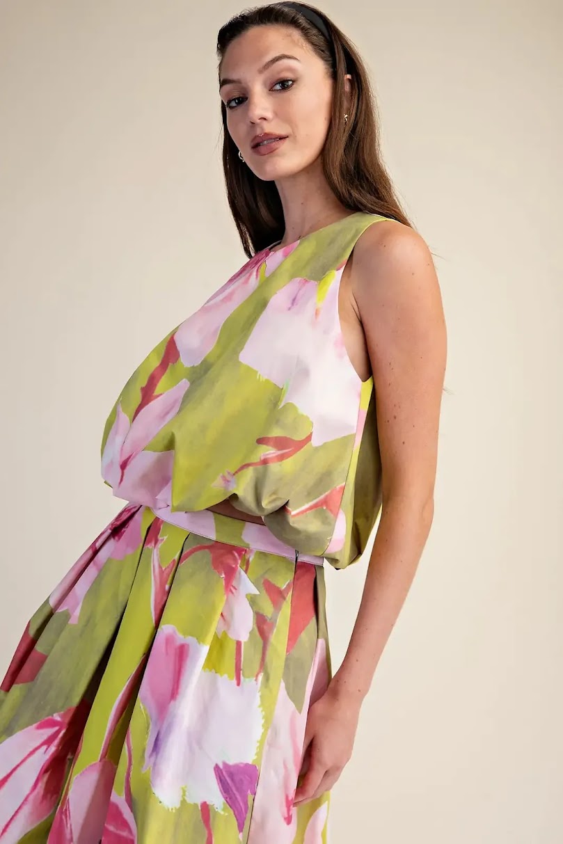 Margo Dress Set - Lime
