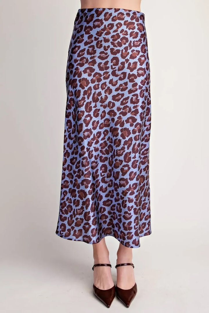 Sassy Midi Skirt - Dusty Blue