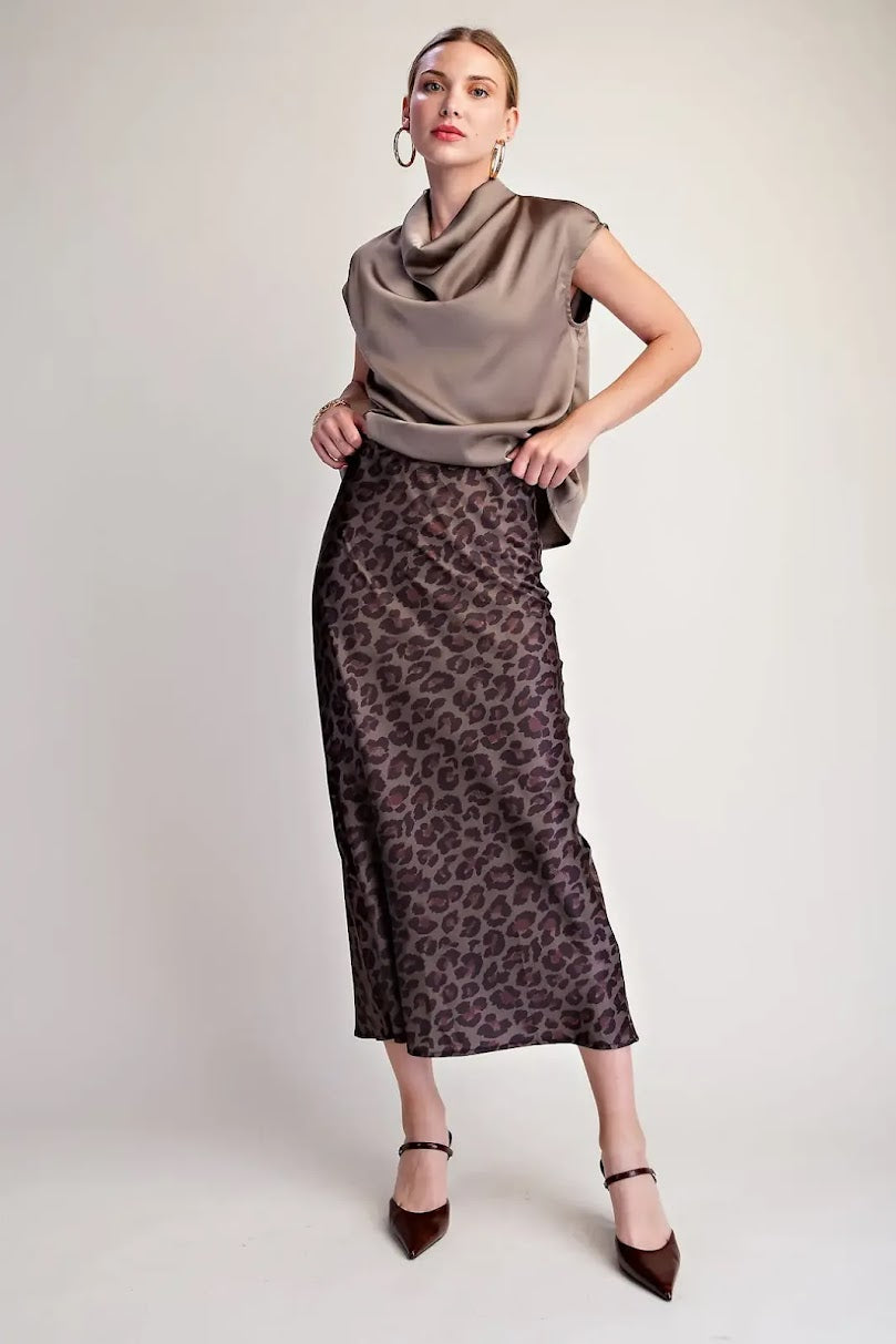 Sassy Midi Skirt - Olive