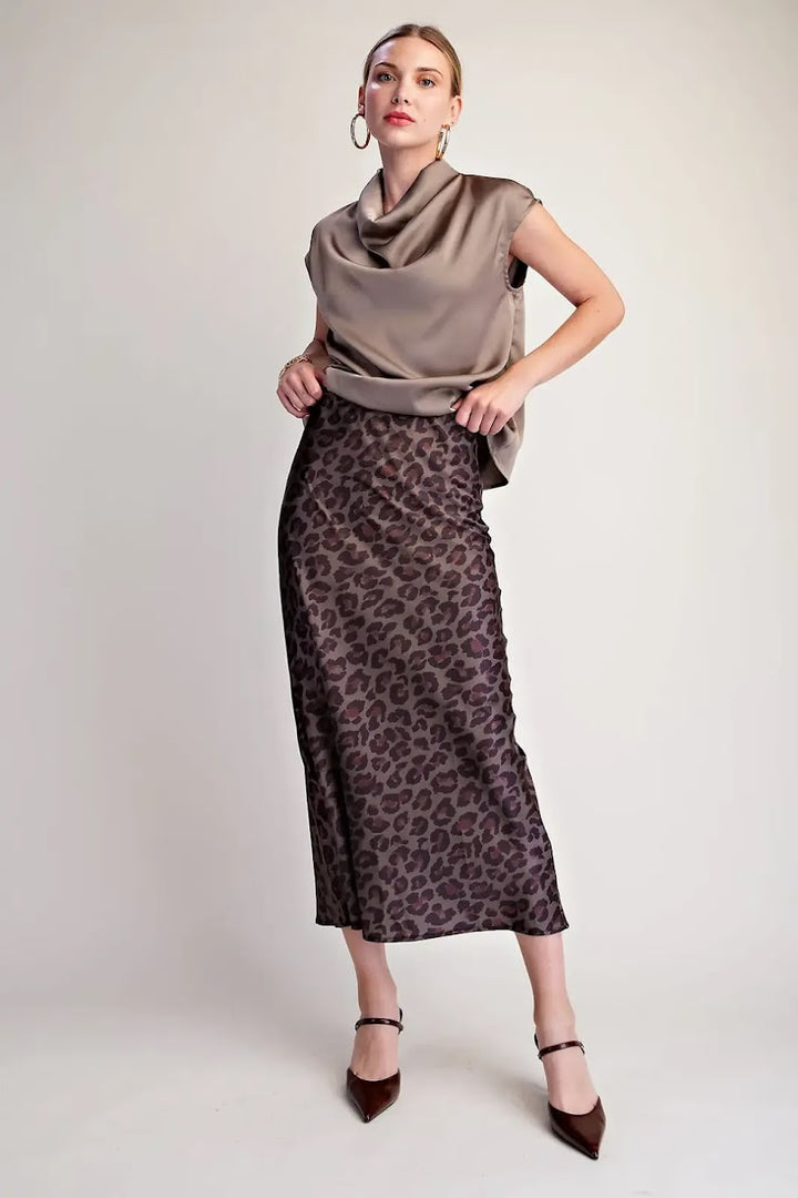 Sassy Midi Skirt - Olive