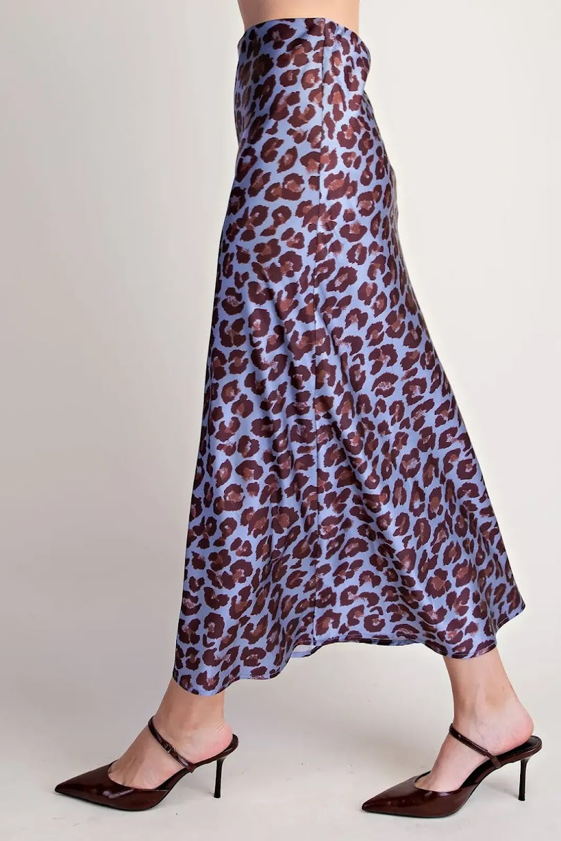 Sassy Midi Skirt - Dusty Blue