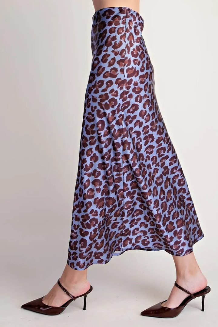 Sassy Midi Skirt - Dusty Blue