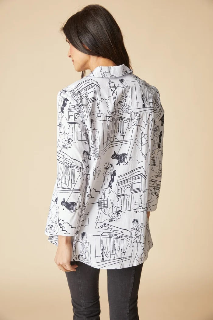 Meet Me In Paris Shirt - White