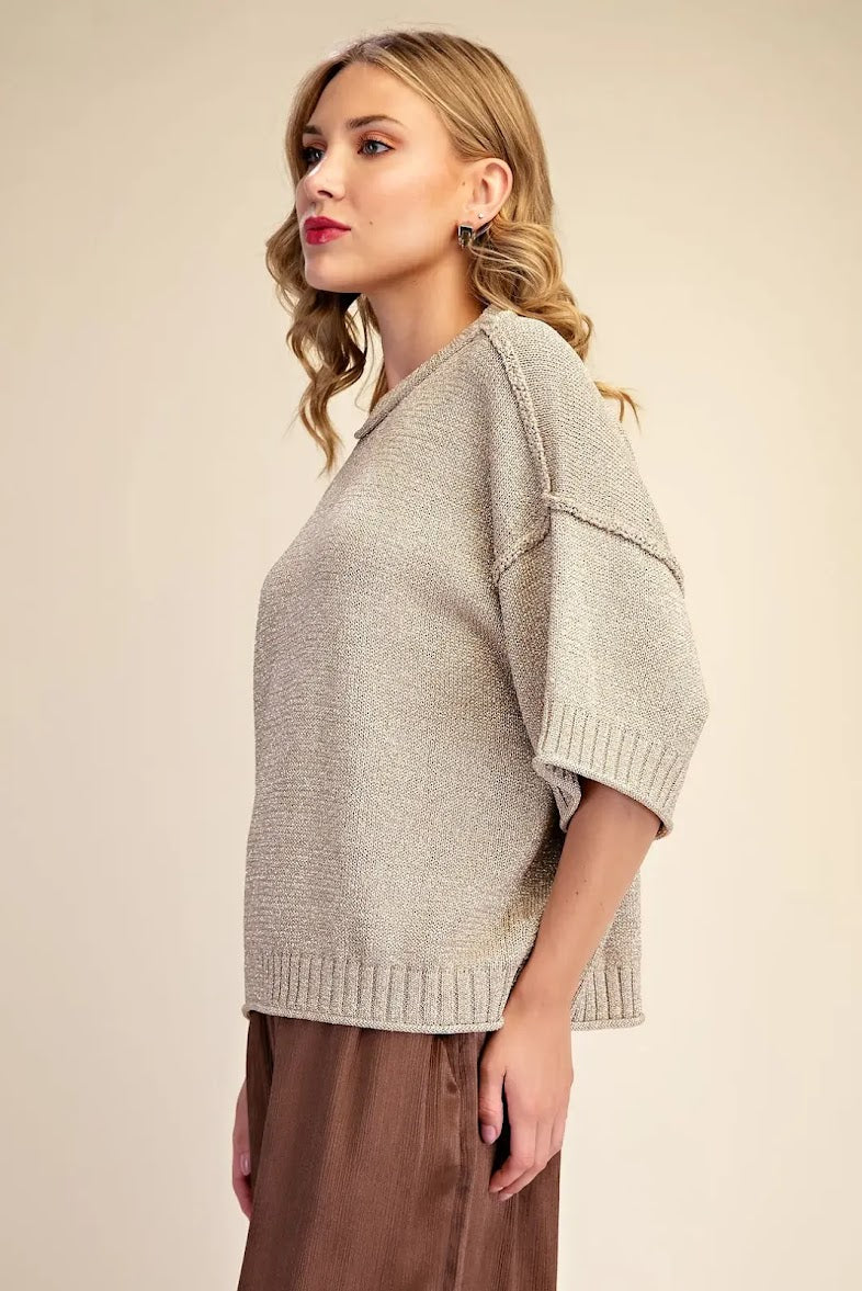 A Little Something Sweater - Light Gold