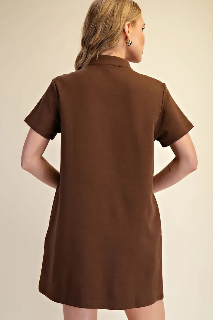 Eustacia Mini Dress - Brown