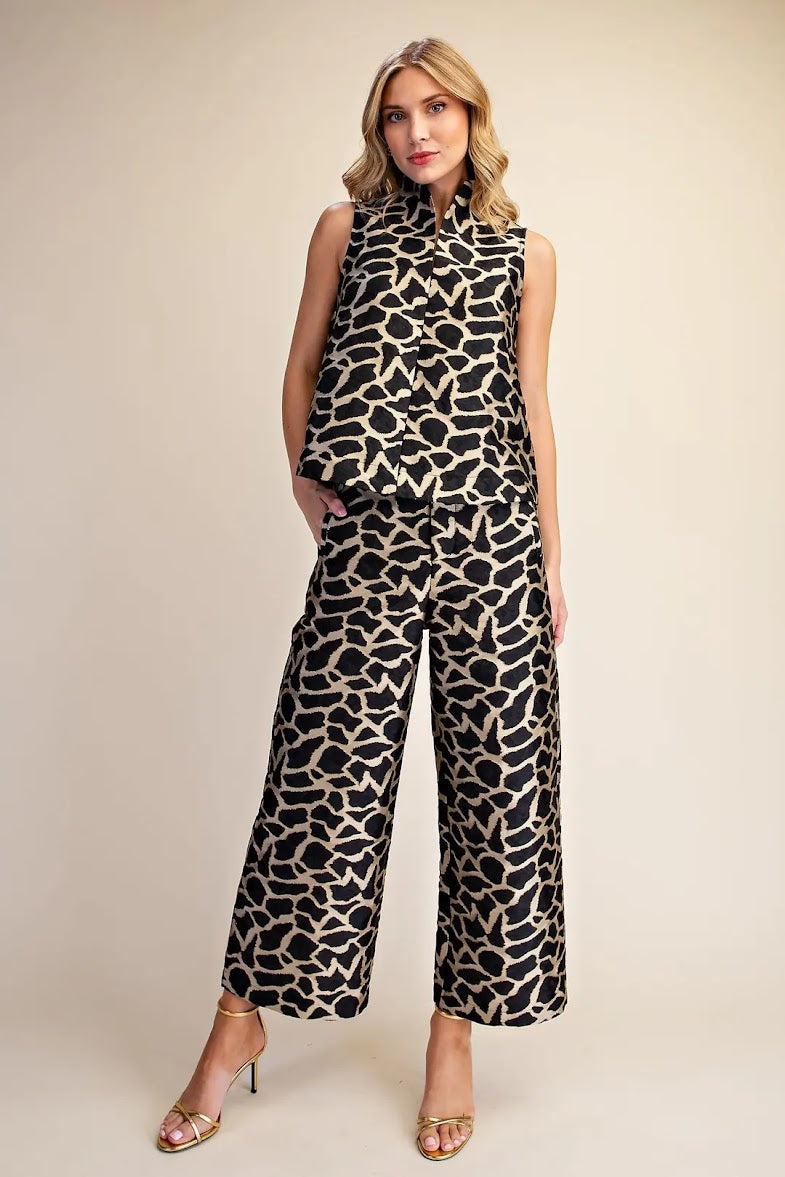 Fun Pant Set - Taupe Black