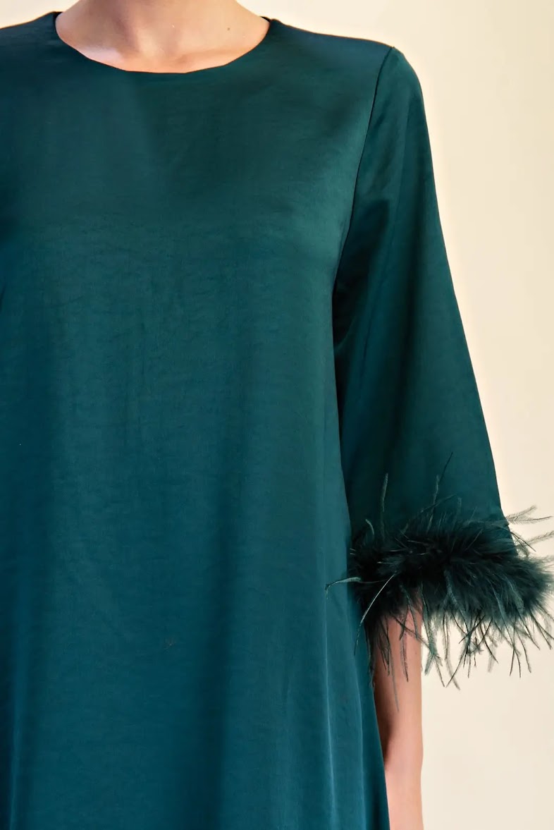 Lovely Evening Dress - Hunter Green