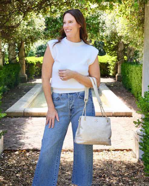Teegan Tote - Shimmer Champagne