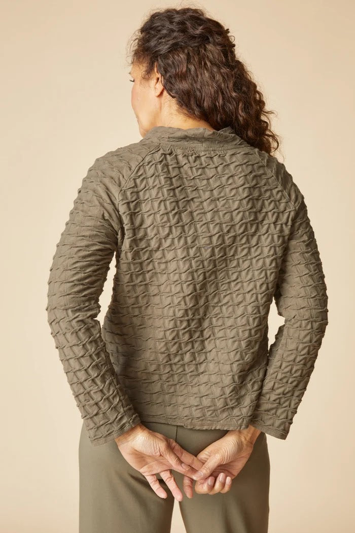 Textured Tides Top - Umber