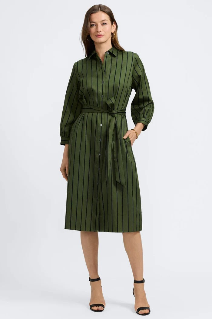 Esther Midi Dress - Basil/Black