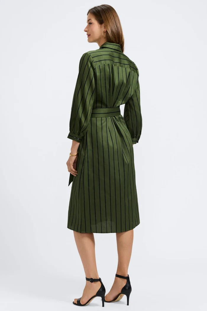 Esther Midi Dress - Basil/Black