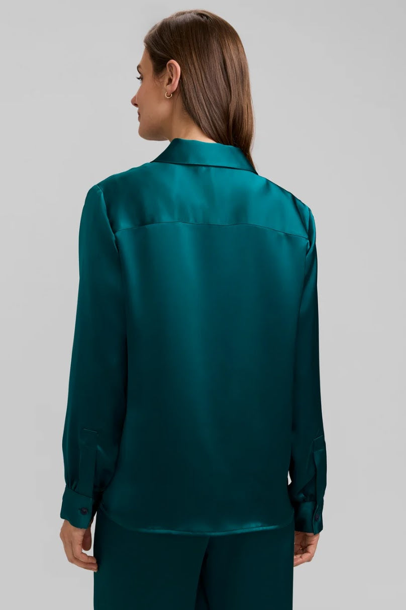 Bianca Silk Shirt - Emerald
