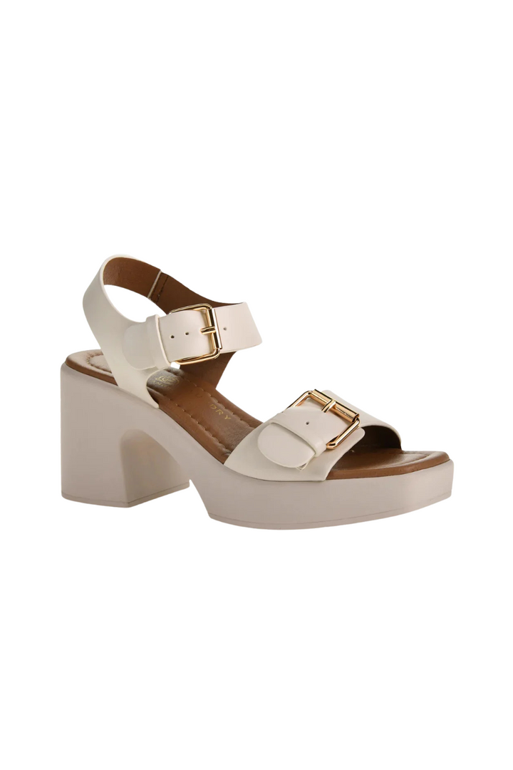Drew Platform Sandal - Cream