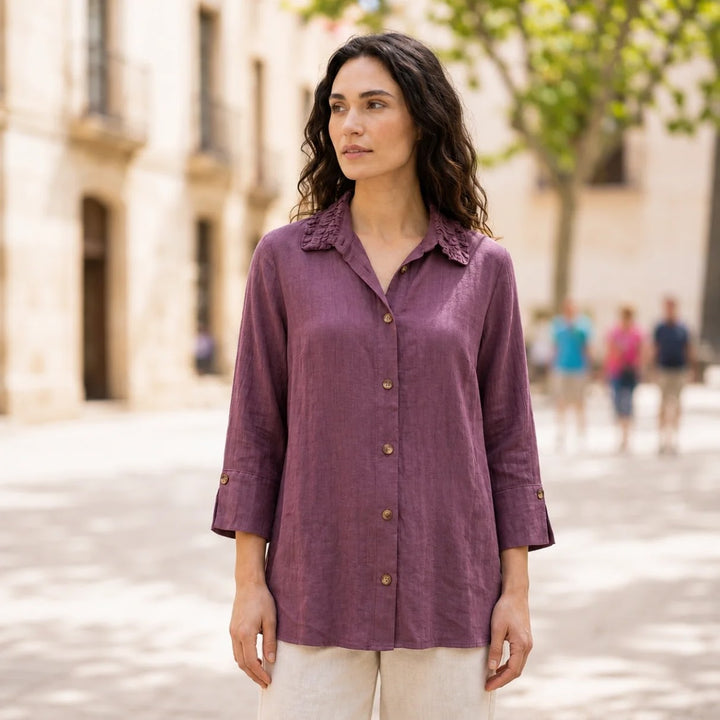 Eleanor Shirt - Eggplant