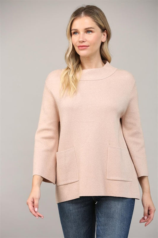 A Litter Shimmer Sweater - Rose Gold