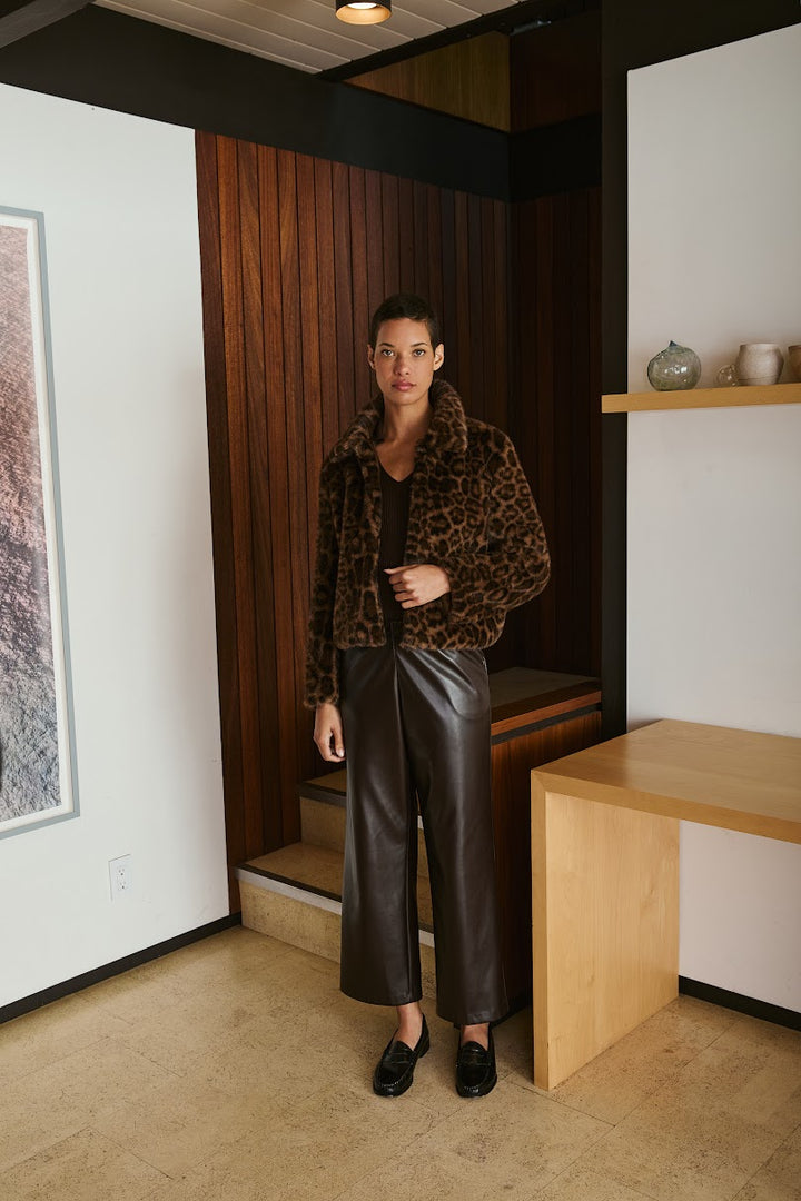 Bambi Faux Fur Jacket - Leopard