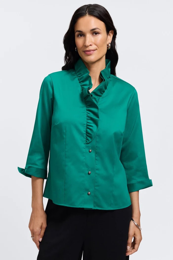 Edith Blouse - Emerald