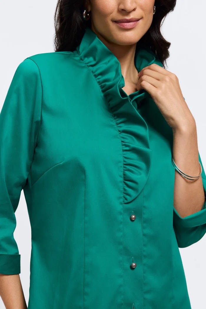 Edith Blouse - Emerald
