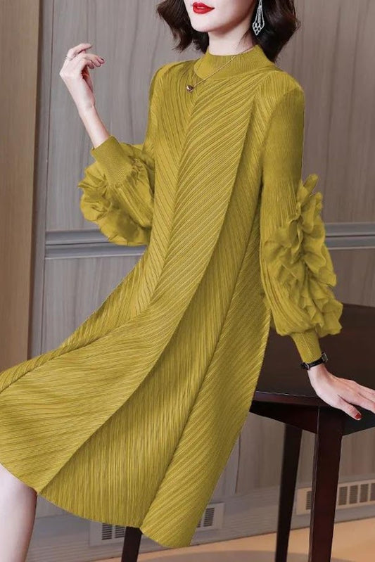 Misha Dress - Yellow Green