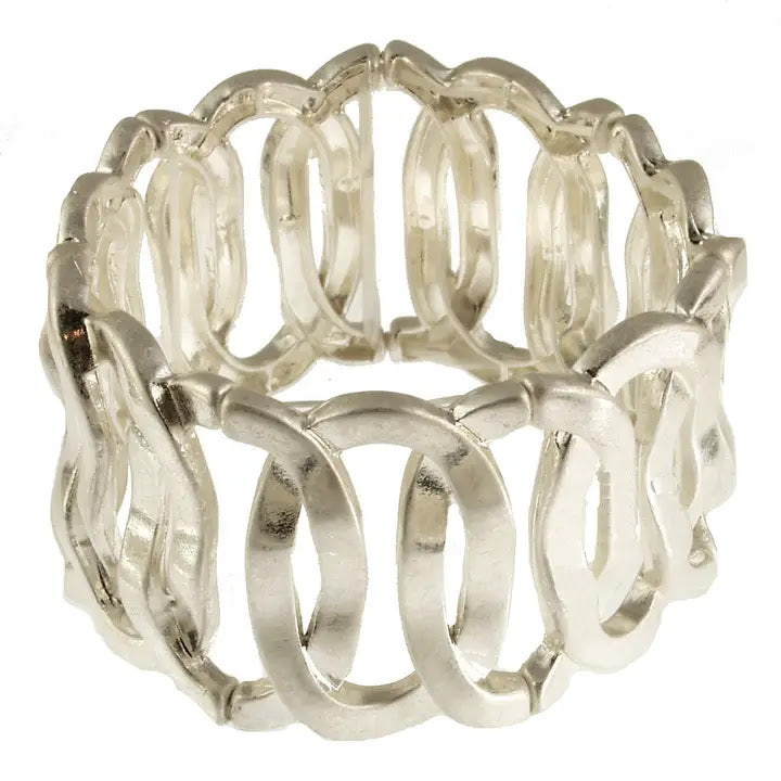 Oval Bracelet - Antique Silver