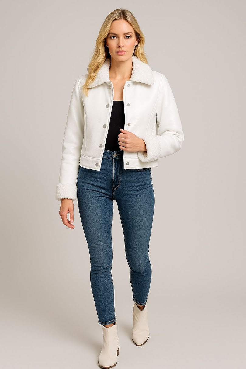 Be Edgy Moto Jacket - White